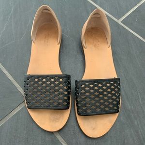 Loeffler Randall black and brown/tan sandal size 8